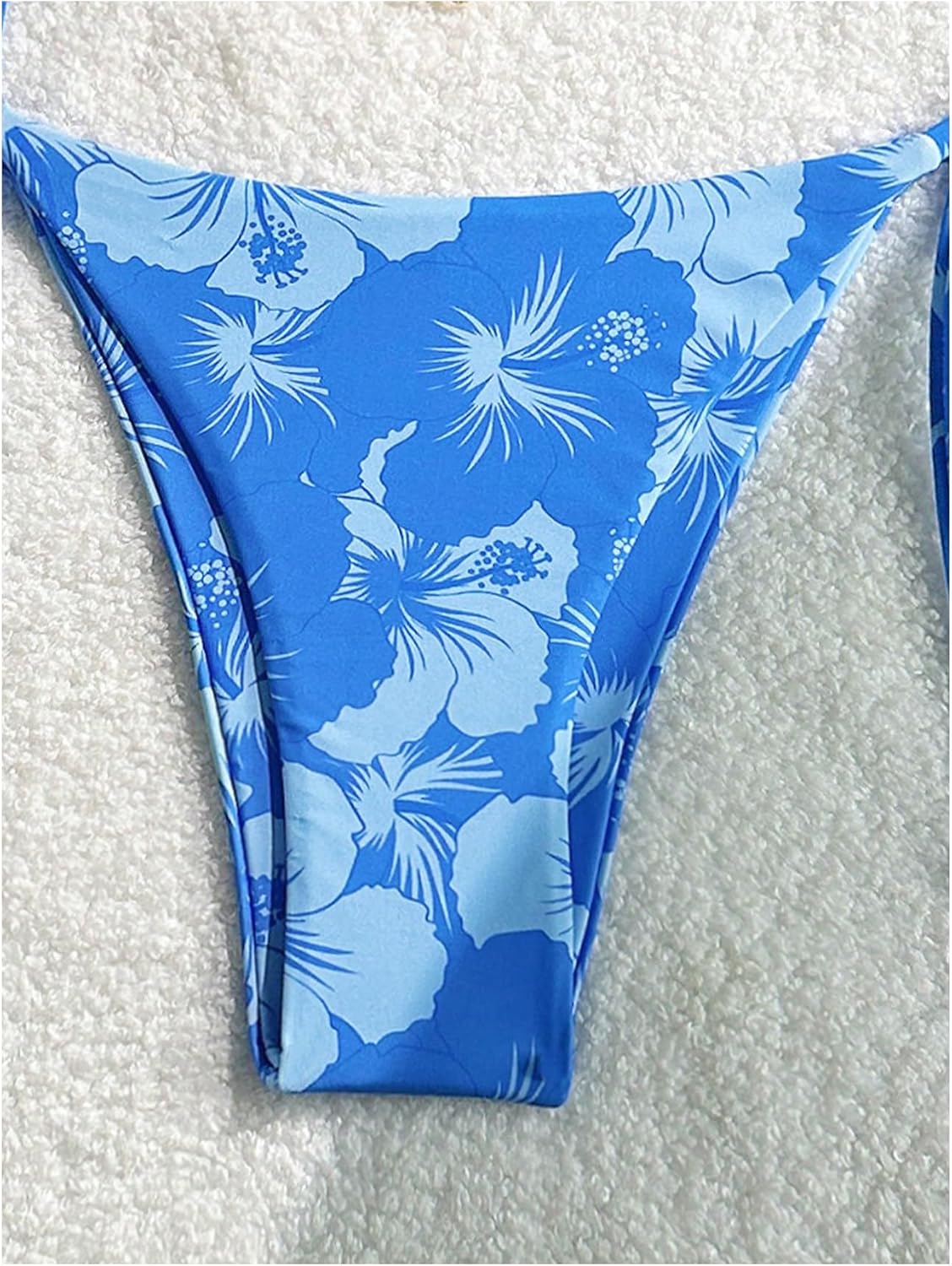 Verdusa Women's 3 Piece Floral Halter Triangle Bikini Set Tie Back Swimsuit with Cover Up Skirt Summer Vacation Outfits