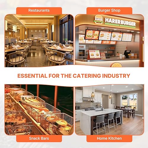 Miniatura 6 de Hakka Mezcladores de carne manuales de acero inoxidable de 10 litros/20 libras de capacidad con tanque fijo, máquina mezcladora de salchichas