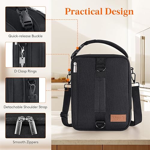 Miniatura 6 de Lifewit Lonchera aislada para hombres, bolsa enfriadora expandible, bolsa de almuerzo congelable para mujeres con 2 bolsas de hielo y correas para