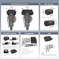 Wildken motoros hátsó táska 40-60L vízálló nyereg táska esővédővel 3
