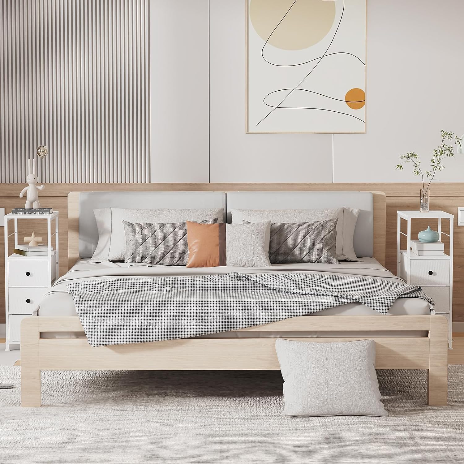 YBING Narrow Storage Cabinet with Drawers, Narrow Dresser, Small Fabric Storage, Slim Dresser for Bedroom, Small Spaces, Laundry, Closet, Bathroom, White - Image 3