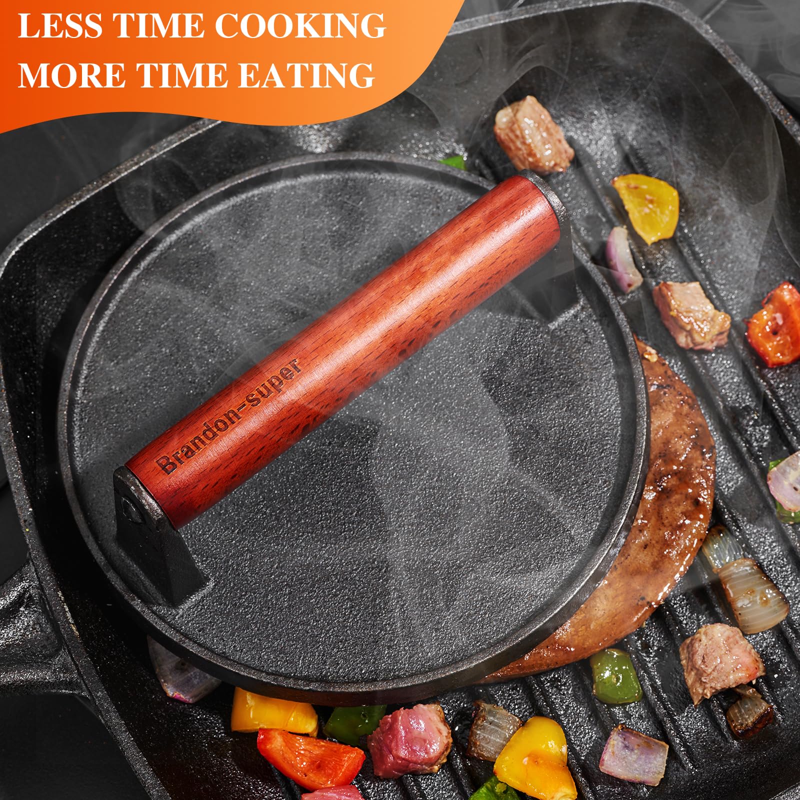 Blackstone Grill Cast Iron Burger Press Round Heavy-Duty