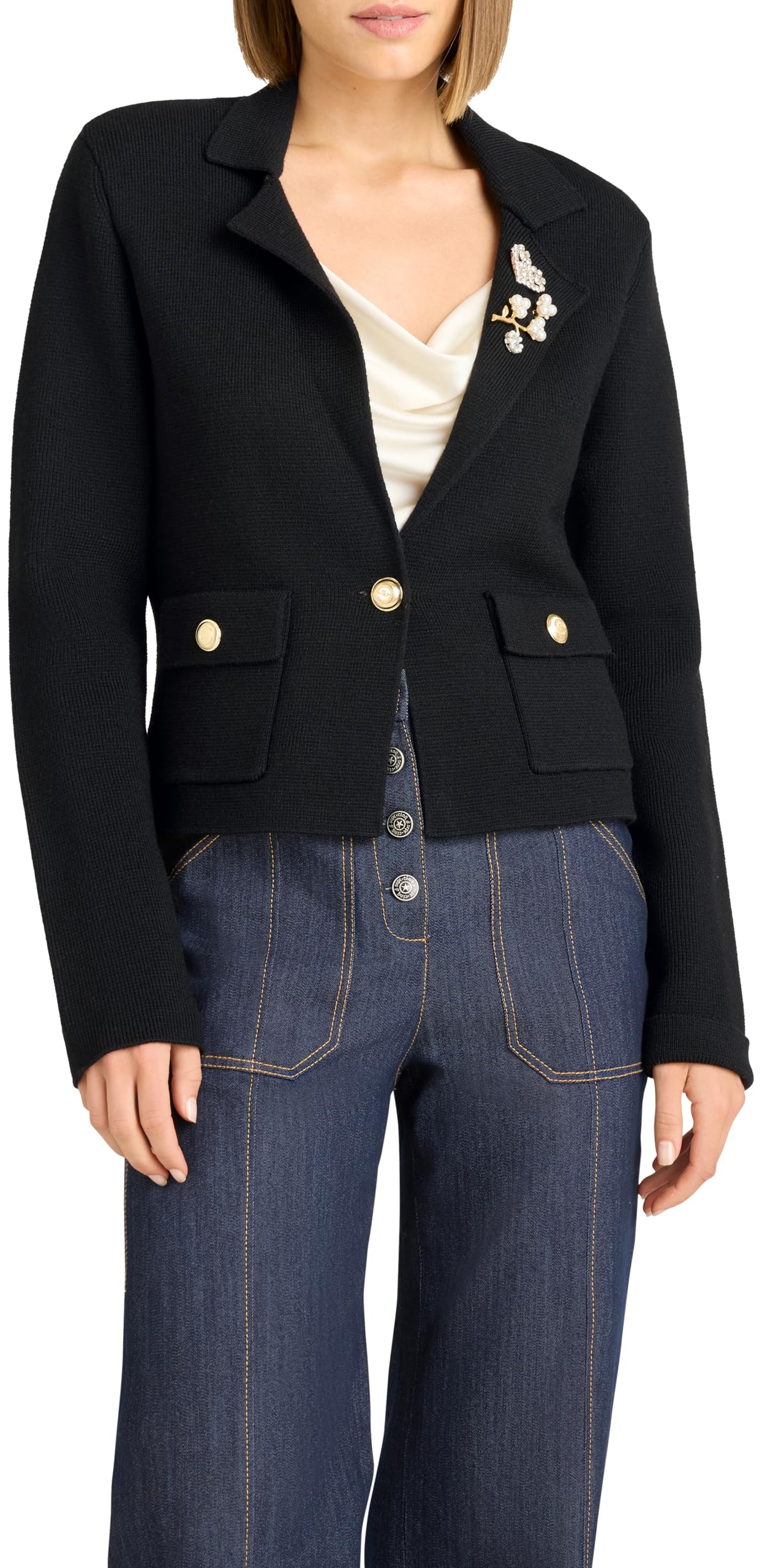Cinq Sept Womens Cropped Laynee Blazer