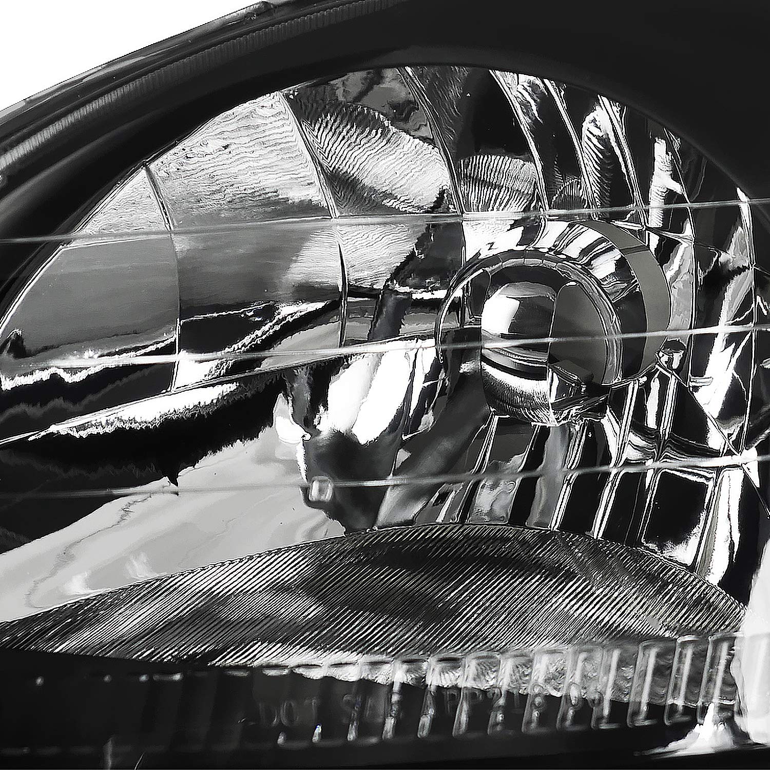 SpecD Tuning Jdm Black Housing Headlights Driving Head Lamps for 1996