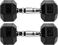 Fitvids Rubber Hex Dumbbell Set with Rack: 100/150/200/550 LB Anti-Slip Grip Weights for Home Gym Workouts