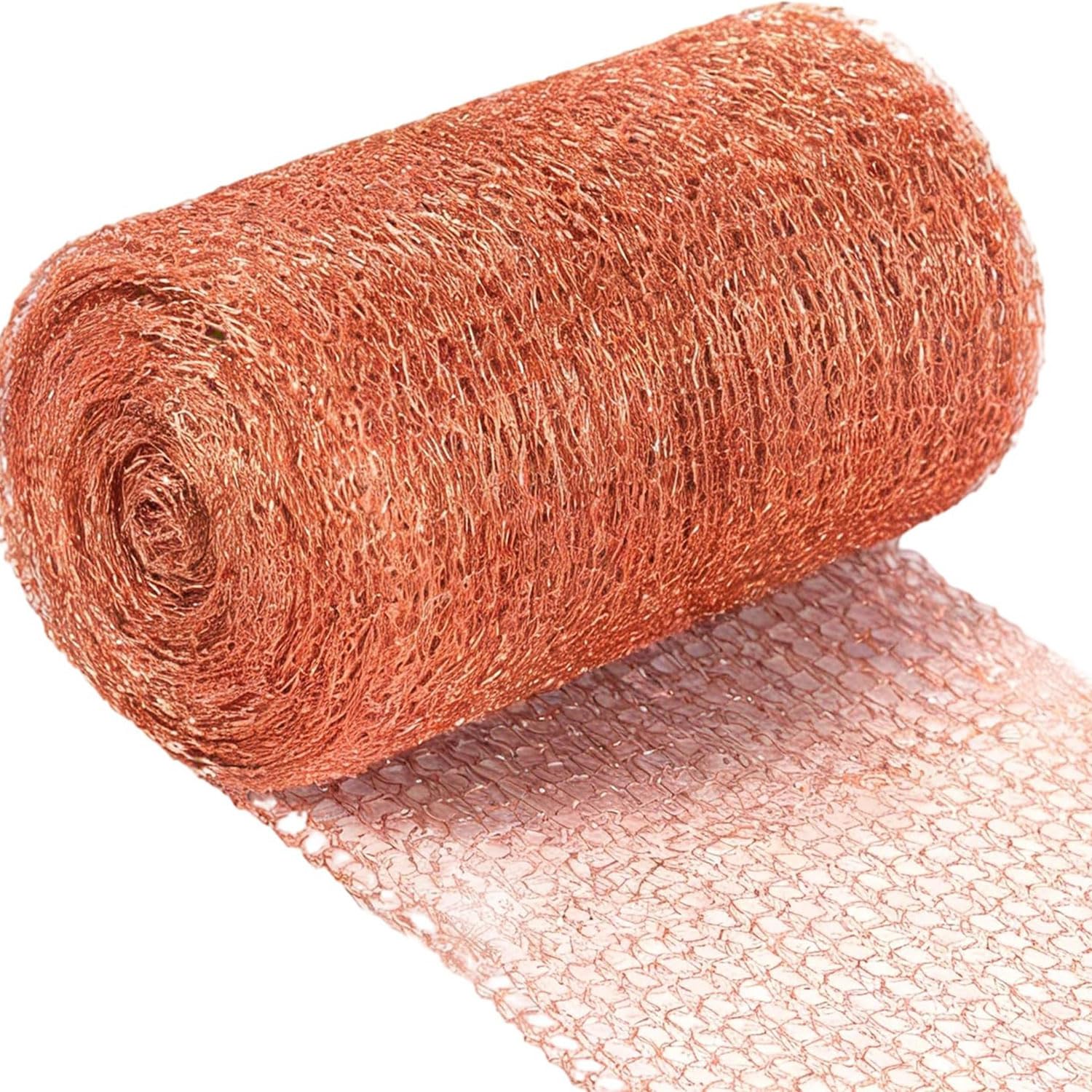 Amrocky Fine Pure Copper Mesh Roll, 40Ft/12M Copper Mesh Slug Repellent UK, Copper Wire Mesh Roll for Mouse Hole Filler, Rat Snail Slug Repellent, Garden Indoors & Outdoors Pest Control
