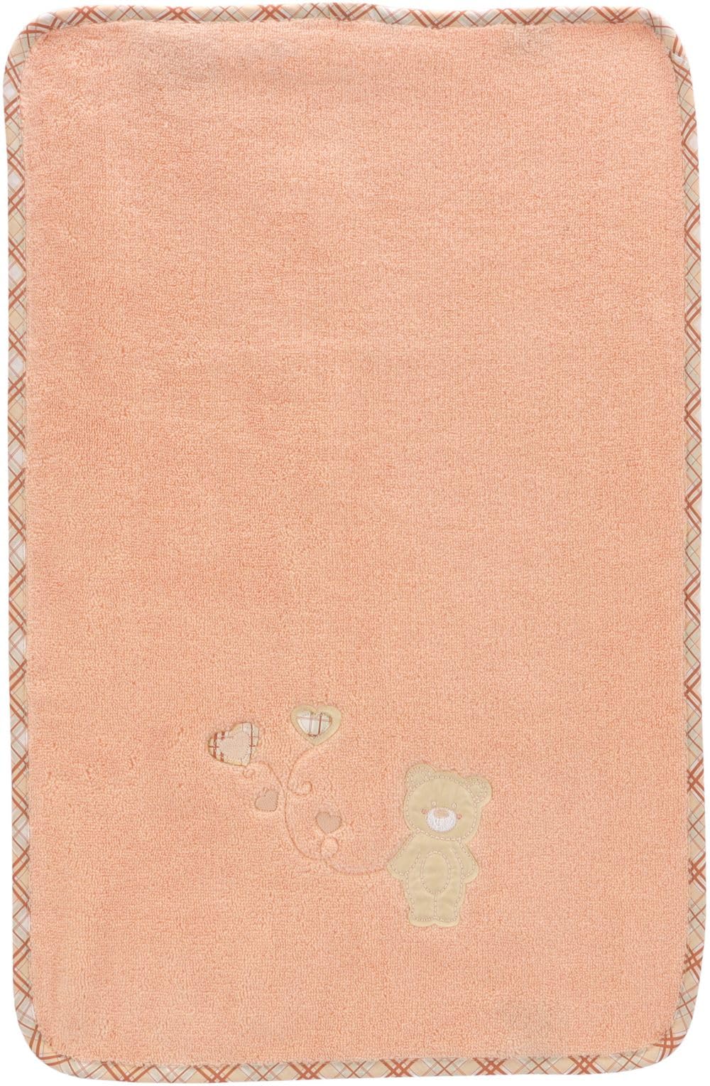 Vossen Teddy Bear Set composto da asciugamano con cappuccio, asciugamano e guanto da bagno (Light Peach)