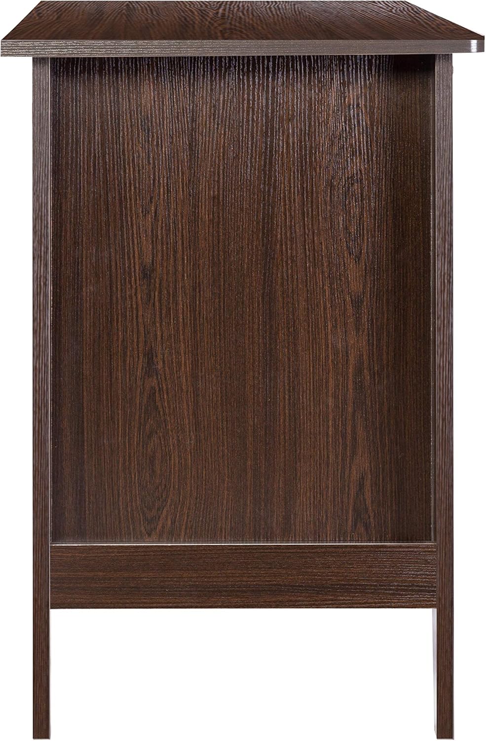 Eleanor Espresso Woodgrain Desk with Drawers & USB Port
