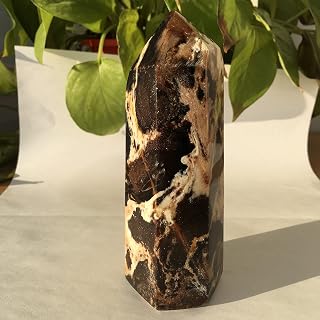 DOUKI Primary Stones and Minerals Natural Grey Australian gem Pillar Crystal Single Pointed Stone Pillar Stone polishing Reiki Stone Embellishment Primary Stones and Minerals (Size : 180-200g)