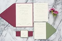Vista 3 de Custom Southern Style Wedding Suite, Fall Wedding Invitation, Bohemian Invitation, Savannah Sample