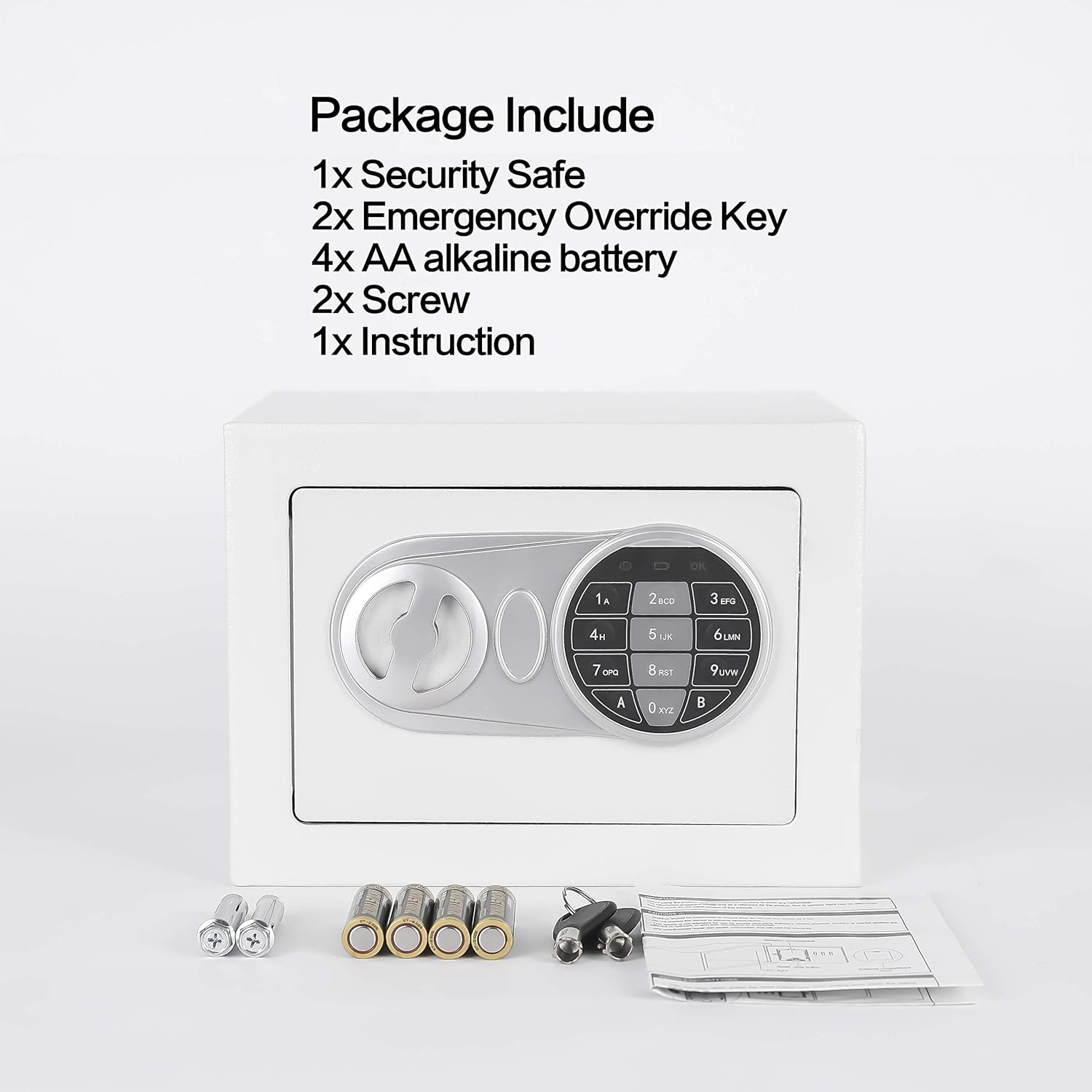 Security Safe Box with Induction Light,Electronic Digital Securit Safe Steel Construction,for BusinessGun Passport,Jewelry and Cash, Suitable for Use in Homes,Hotels,Dormitories and Offices