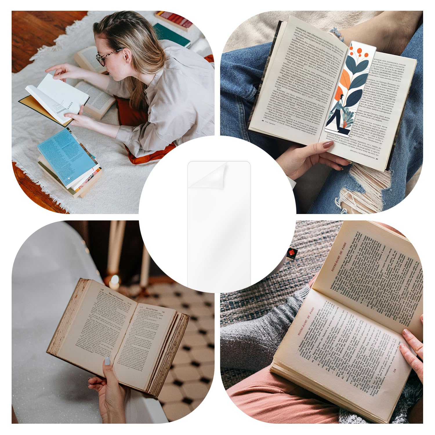 50uds Bolsas Laminadas para Marcadores, 21x5,1cm Fundas para Plastificar 0,125mm Fundas Plástico para Marcapáginas para Amantes de los Libros y Amantes de la Naturaleza