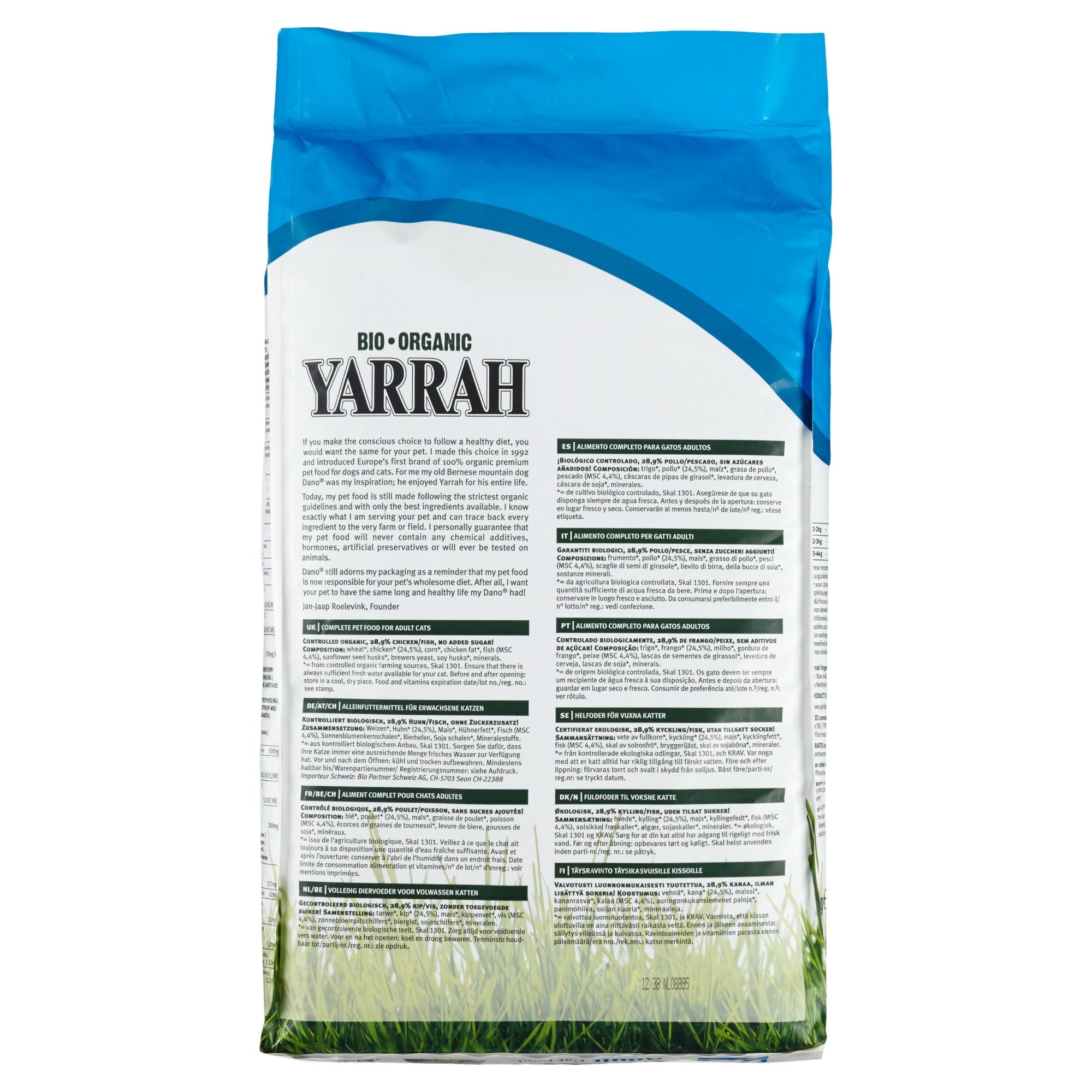 Yarrah Adult Cat Food Fisch, 10 kg