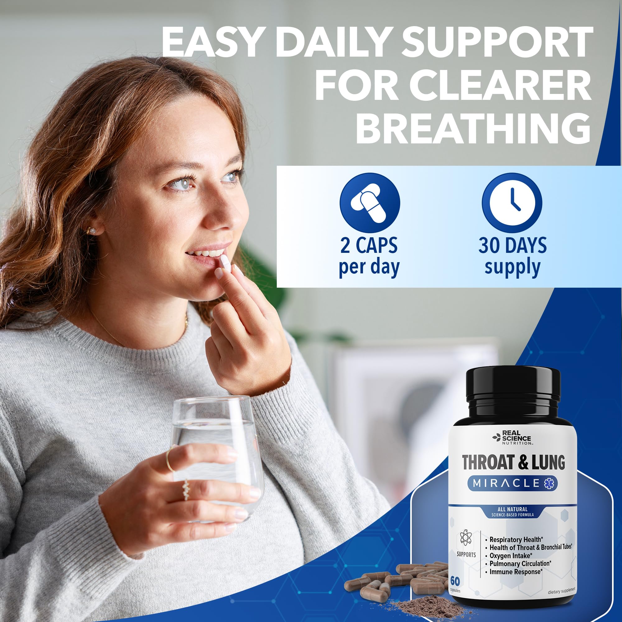 Real Science Throat & Lung Detox Capsules to Clear Mucus, Sore Throat & Support Breathing – Lung Support Supplement with Vinitrox, GABA, Vitamin C & D for Long-Term Cough & Respiratory Relief, 60 Caps — Amazon image 6