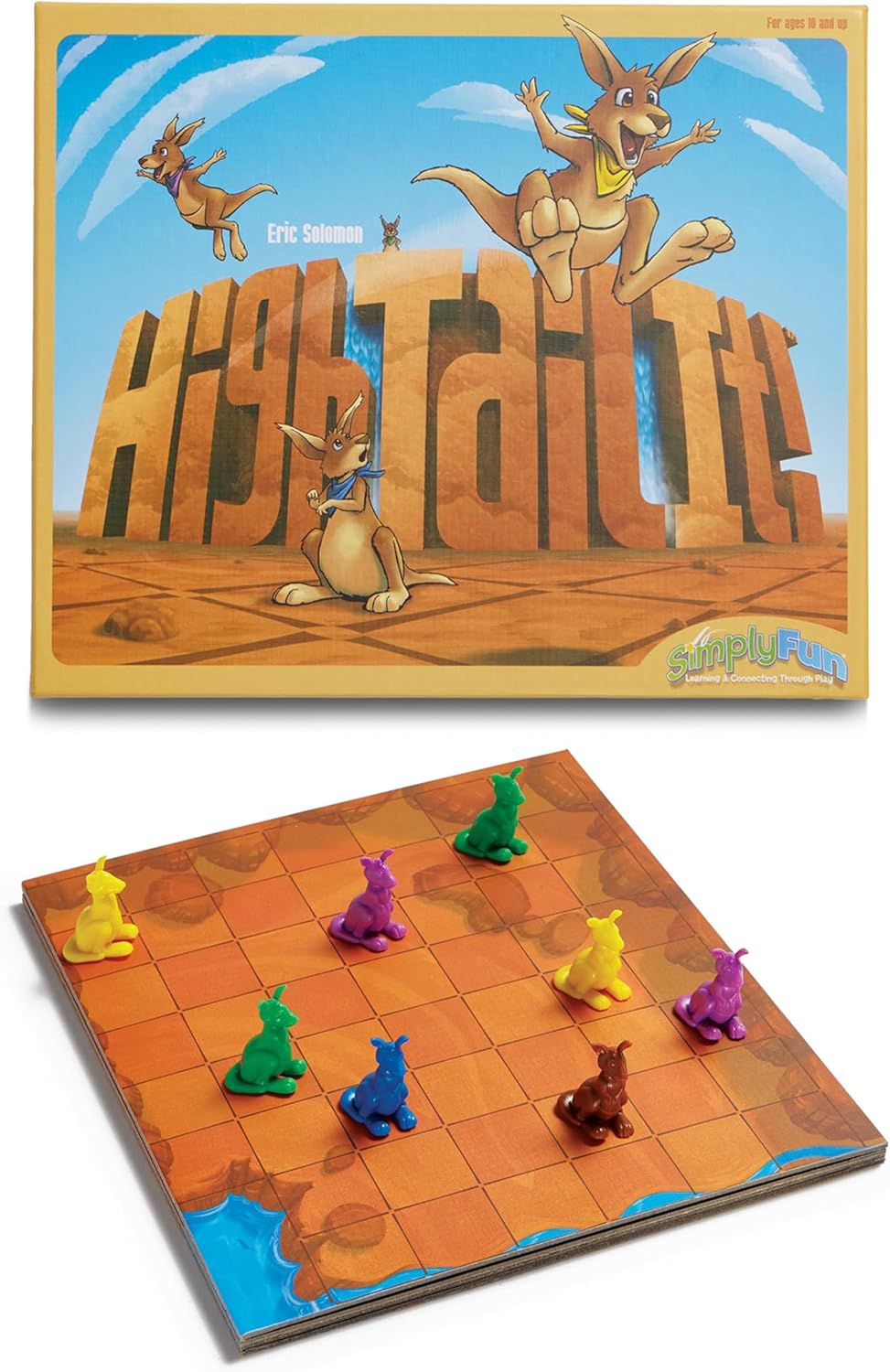 SimplyFun High Tail It Strategy Board Game - Kangaroo Jumping Game for Kids and Families - Ages 10+, 2-4 Players,
