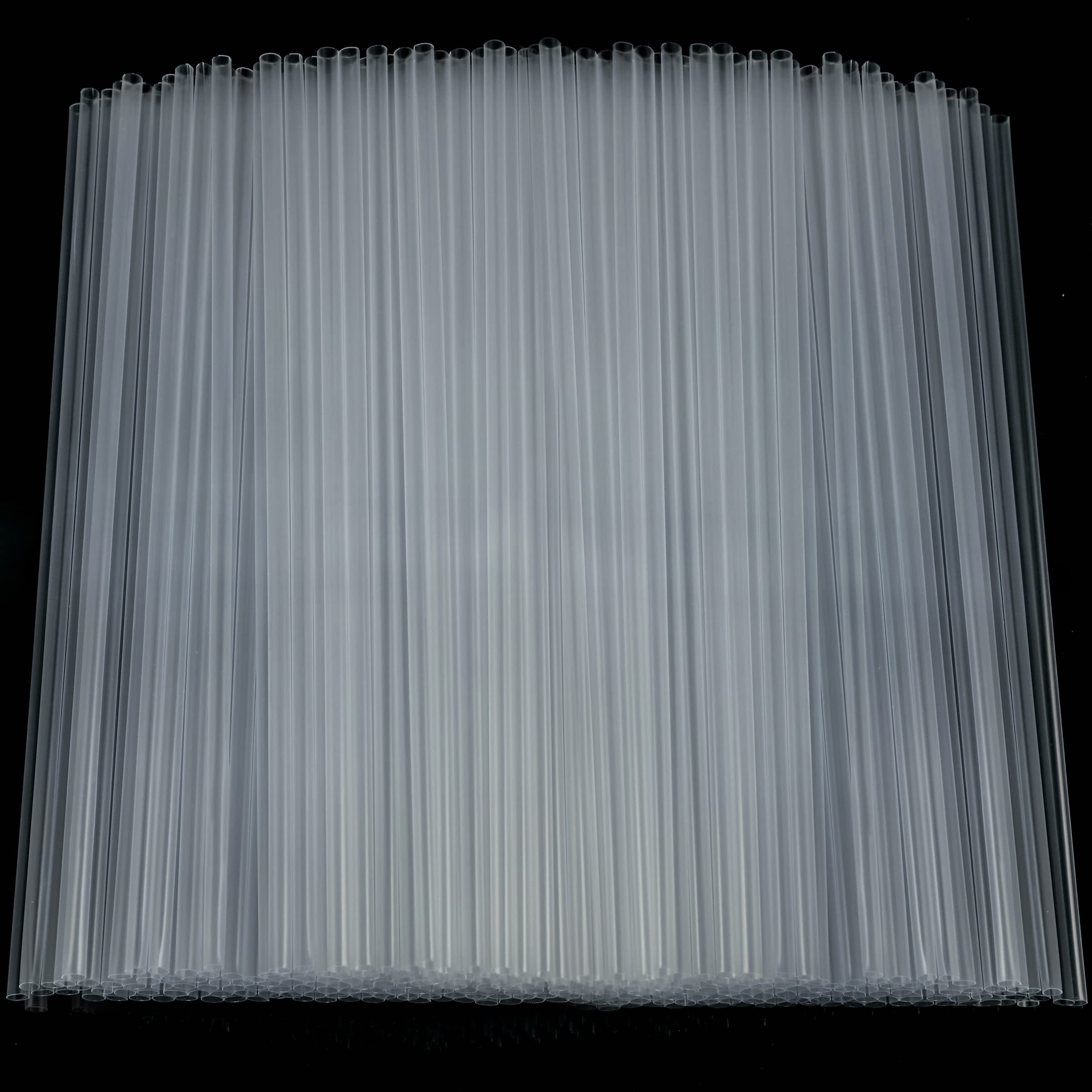 Clear Straws,300 Pcs Long Disposable Plastic Drinking Straws. (0.23''diameter and 10.2"long)-Clear