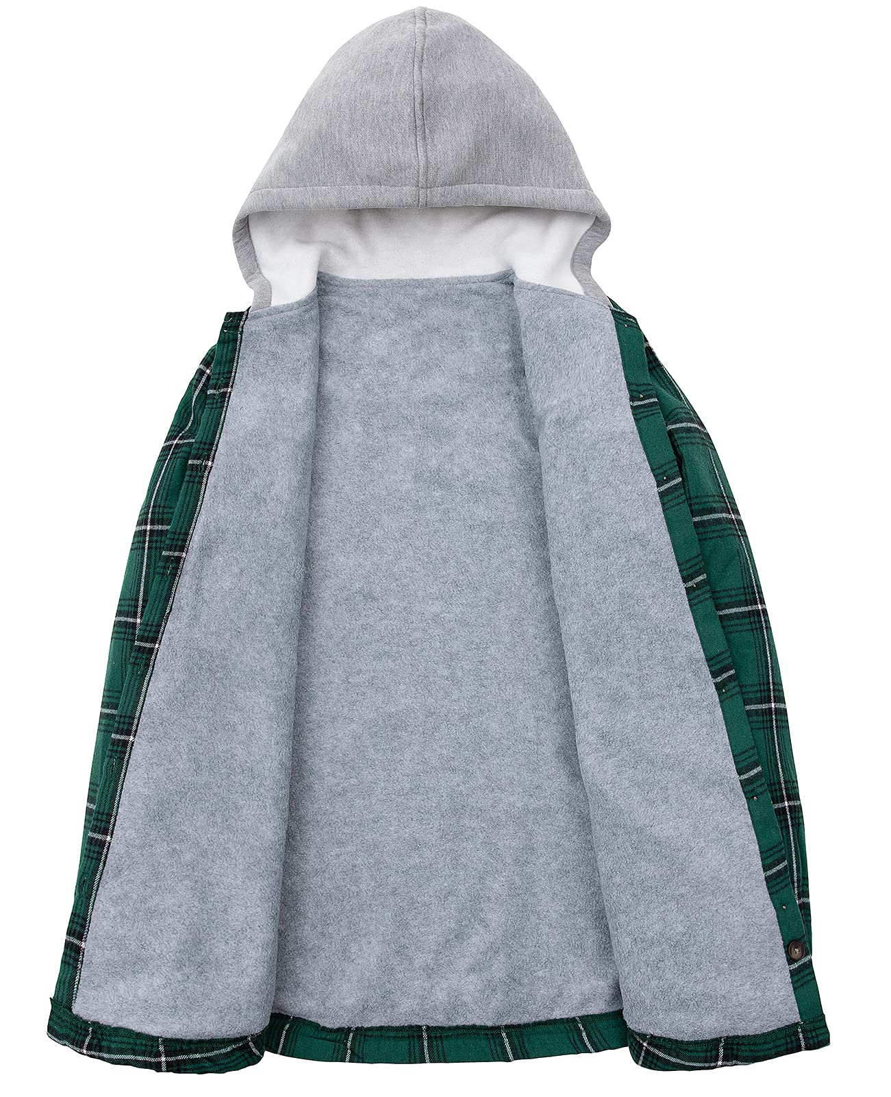 Lisskolo Camicie da donna in flanella con cappuccio e tasche, Lyndee, M