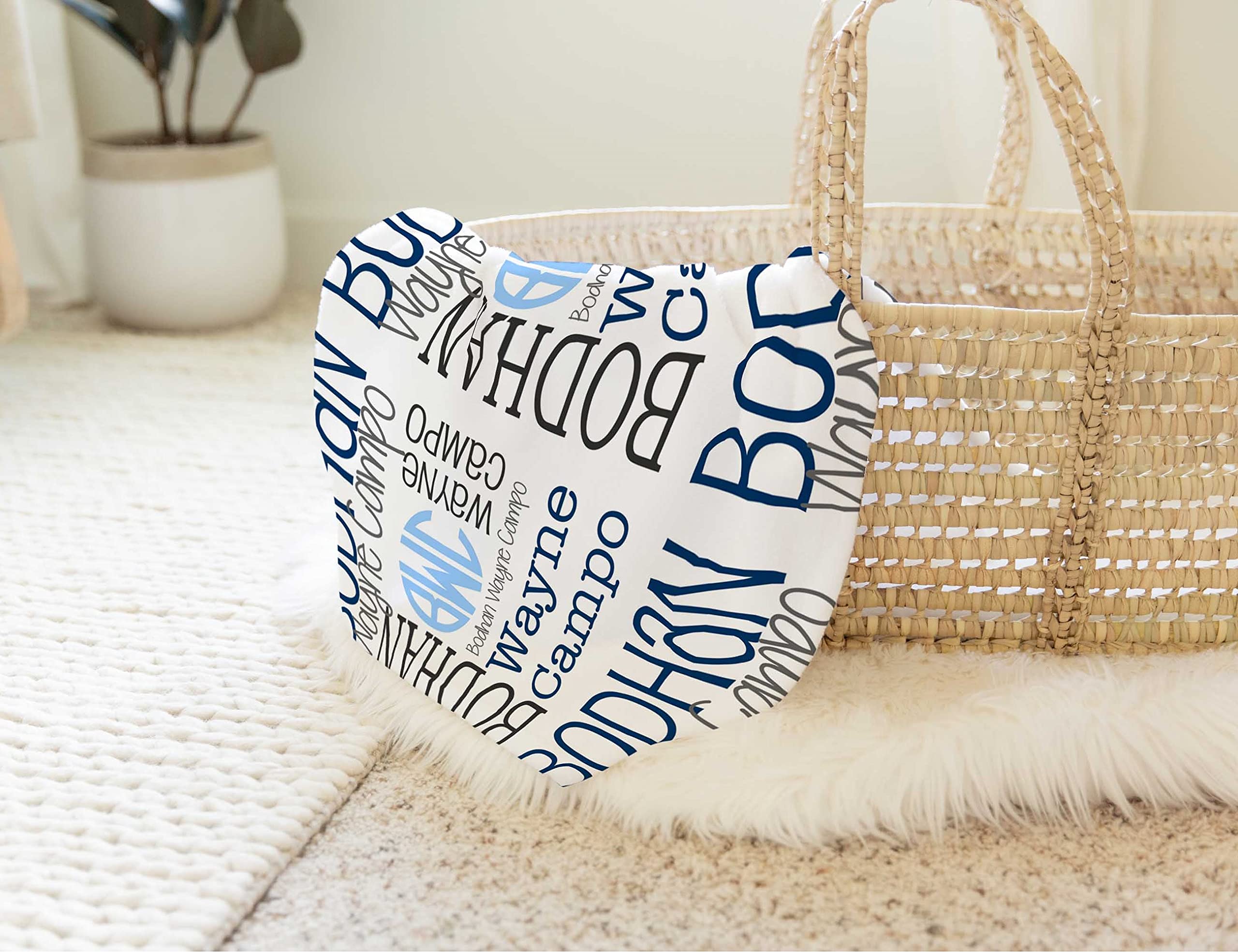 Personalized Baby Blanket With Name - Super Soft Fleece Throw, Custom For Newborn, Nursery, Christening Gift