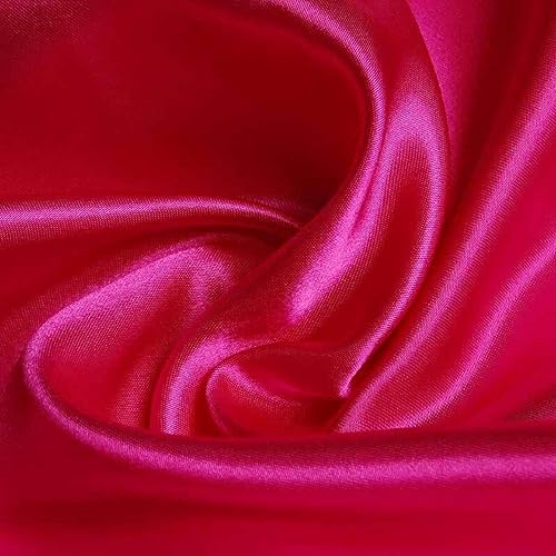 Reliable Bedding 100% Pure Silk Satin Sheet Set 7pcs, Silk Fitted Sheet 15'' Deep Pocket,Silk Flat Sheet,Silk Duvet Cover & Pillowcases Set !!! Queen, Hot Pink