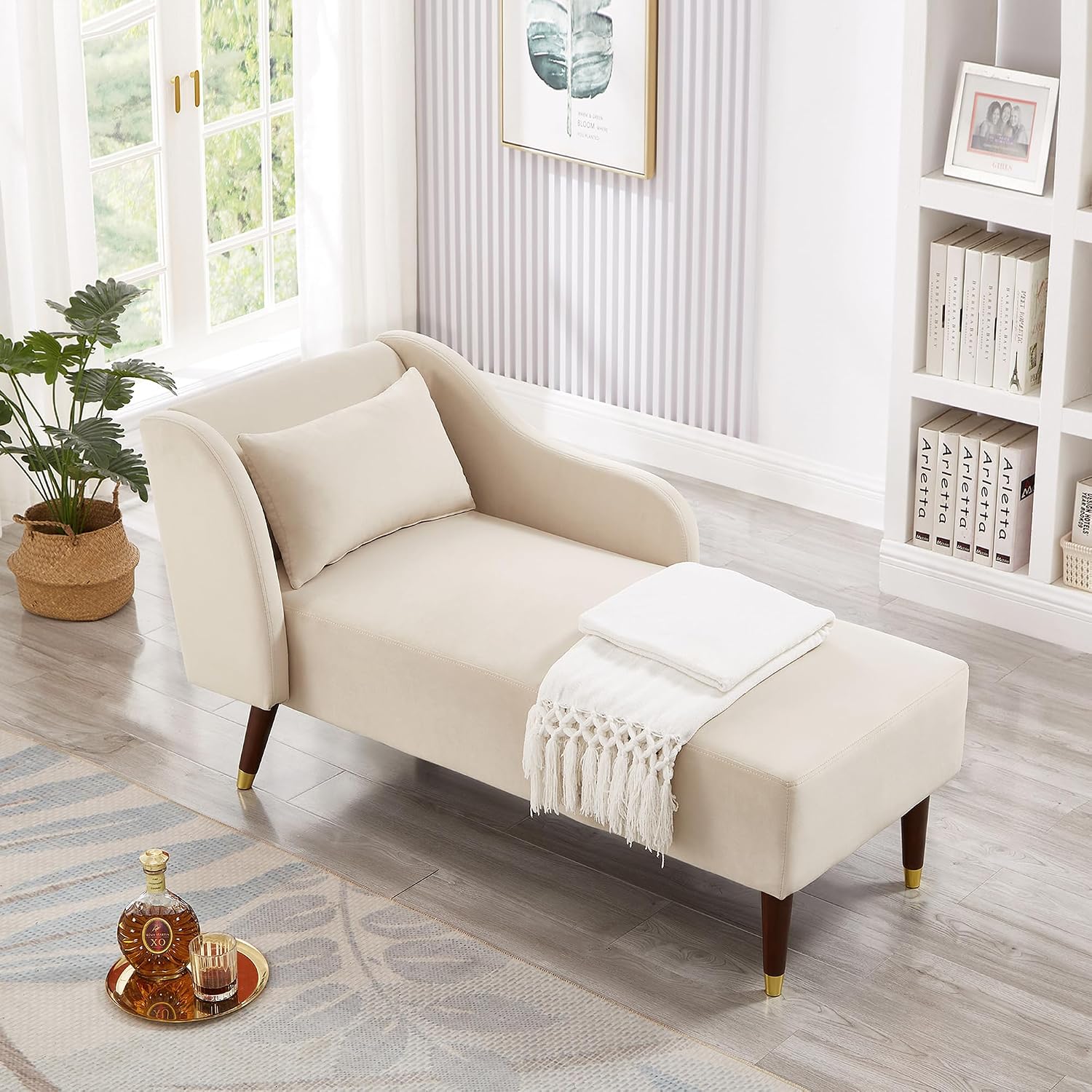 Amazon.com: Anwick 58" Modern Chaise Lounge Chair Indoor with Pillow ...