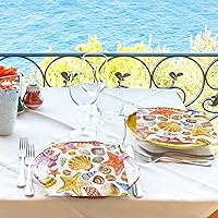 Vista 7 de AnyDesign 80 servilletas de papel de concha de mar, diseño de concha de océano tropical, playa, servilletas de almuerzo náuticos de verano, postres