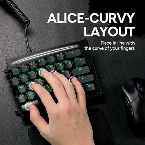 Miniatura 3 de BAROCCOMiSTEL MiSTEL MD600 Alpha BT RGB, teclado dividido, teclado mecánico ergonómico, 60%, tecla de doble disparo PBT (transparente),