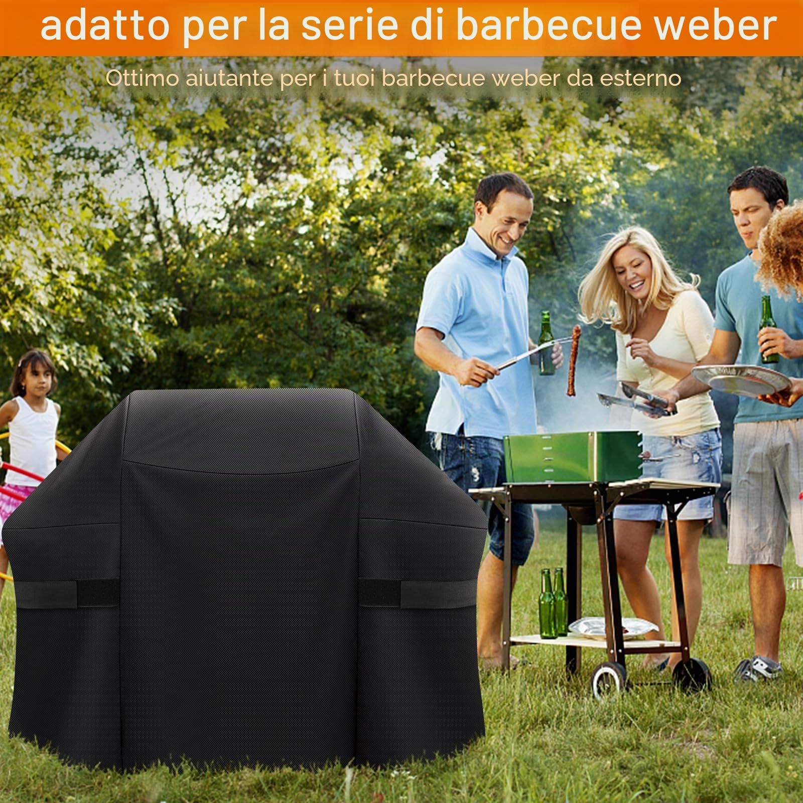 Weber Spirit serie 300 Copertura Barbecue 132 cm Oxford 600D Impermeabile PU