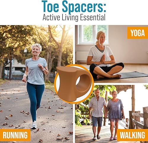 Miniatura 6 de Separadores de dedos de martillo alisador de dedos  Paquete de 4 espaciadores de dedos grandes transparentes  Esparcidor de gel  Corregir los dedos