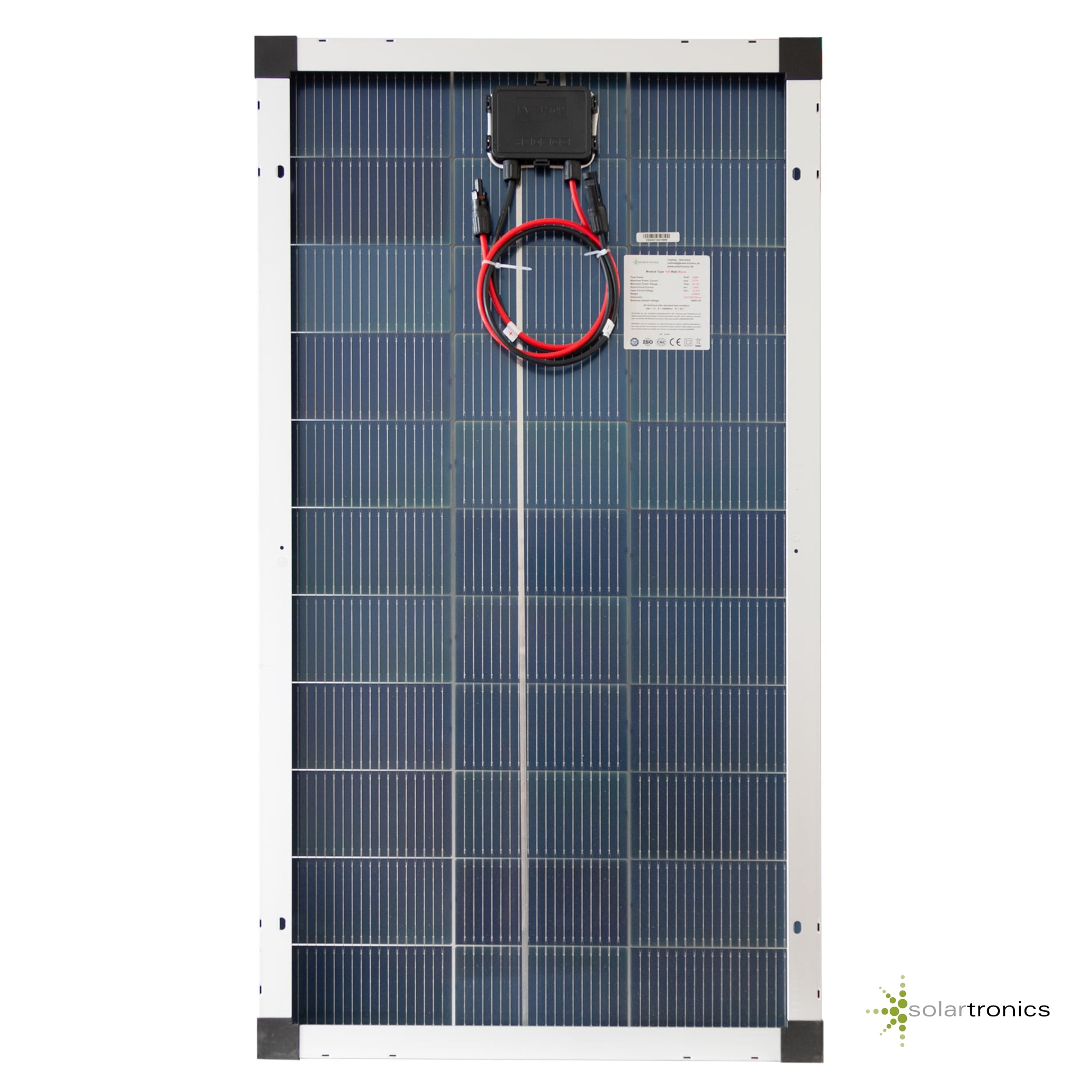 SOLARTRONICS Solarmodul 120 Watt Mono bifazial18 V 18 Busbars Solarpanel Solarzelle (2 Stück)