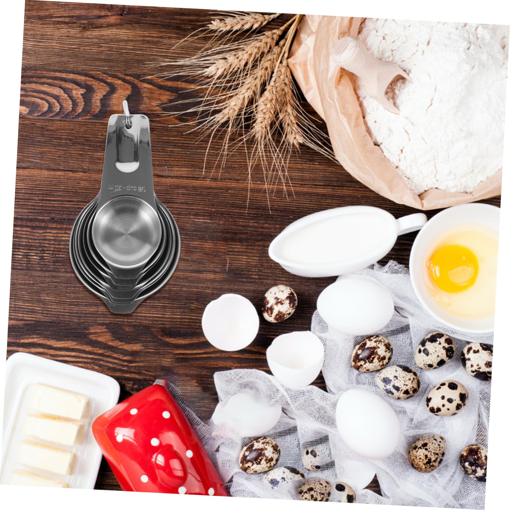 Ensemble de Tasses à Mesurer 30 à 240 Ml 1 Set en Acier Inoxydable