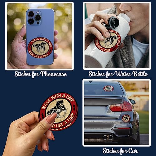 Miniatura 3 de (3 unidades) - Adhesivo de vinilo impermeable troquelado para casco duro, funda de teléfono, botella de agua, vaso, coche, 3 unidades