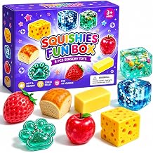 8-Piece Squishy Fun Box Mystery Set, Blind Box Malt Sugar Creative Slow Return Squishies Relief Hand Relax Desk Decor Party Favor Gifts for Adult Style 1