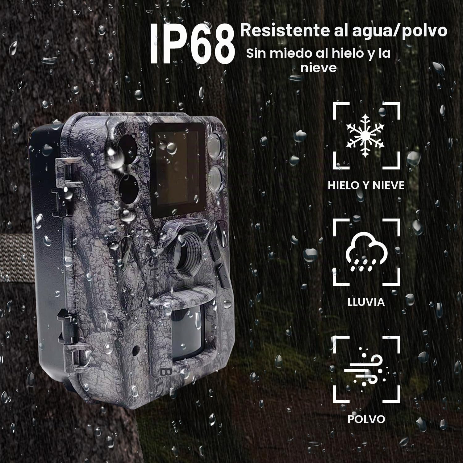 BolyGuard Cámara de caza 4K 37MP – Visión nocturna con fotos en color y vídeos, 940 nm infrarrojo invisible, disparador de 0,7 s, alcance de 100 pies, incluye 2 años de garantía SG520-Plus