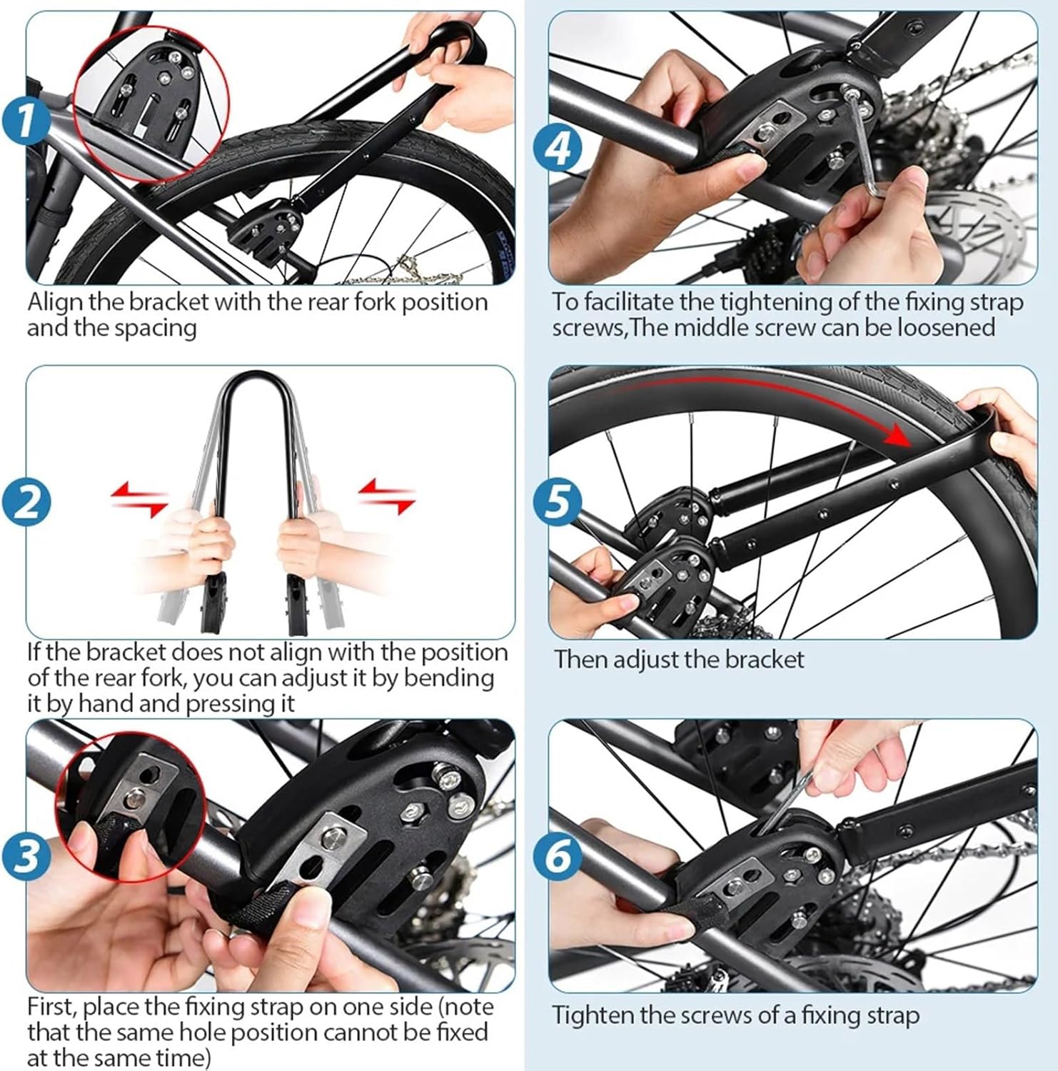 Bike Rear Rack Aluminum 30kg Weight Easy Assembly Light Weight Cargo Rack for Long