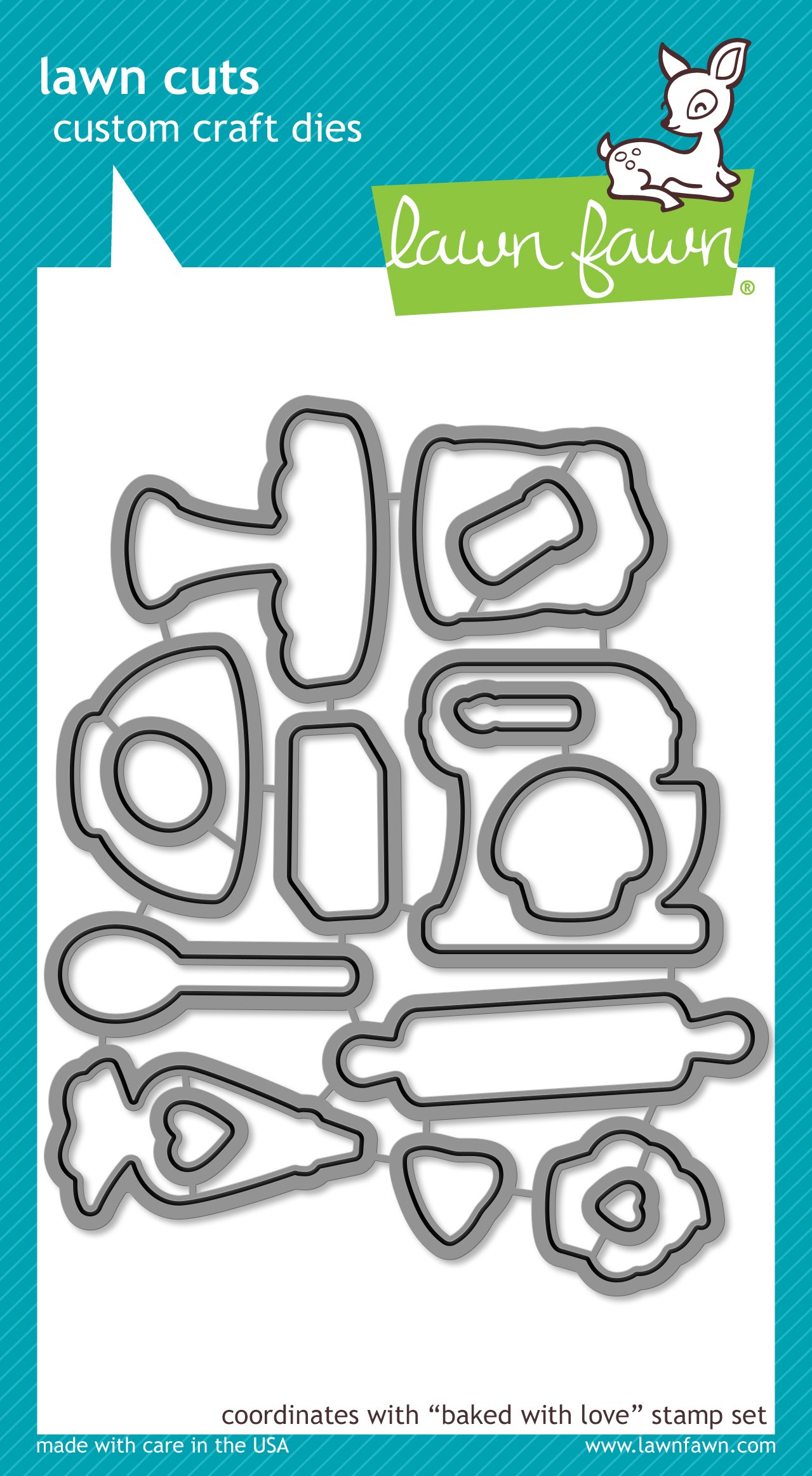 Lawn Fawn Baked with love Stempel und sterben Bundle – Zwei Stück
