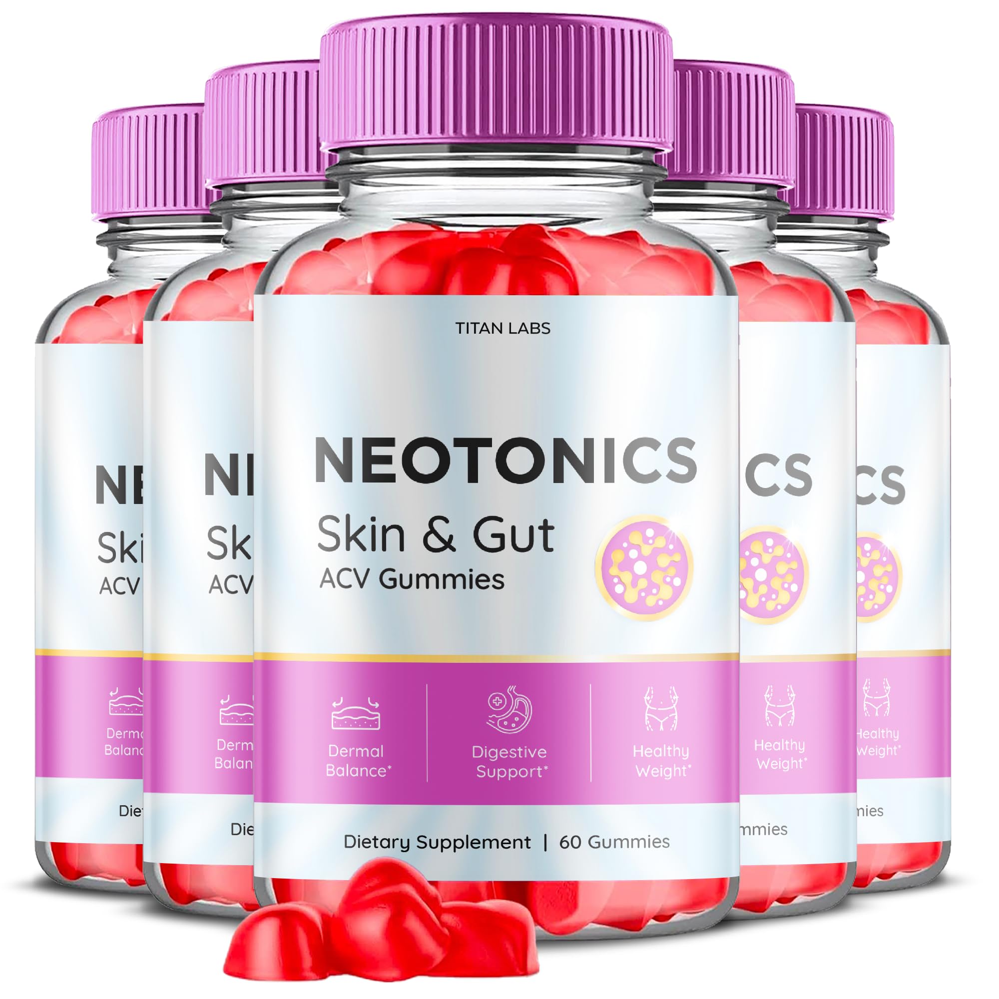 Buy (5 Pack) Neotonics Skin and Gut Gummies, Neotonics, Neotonics Skin