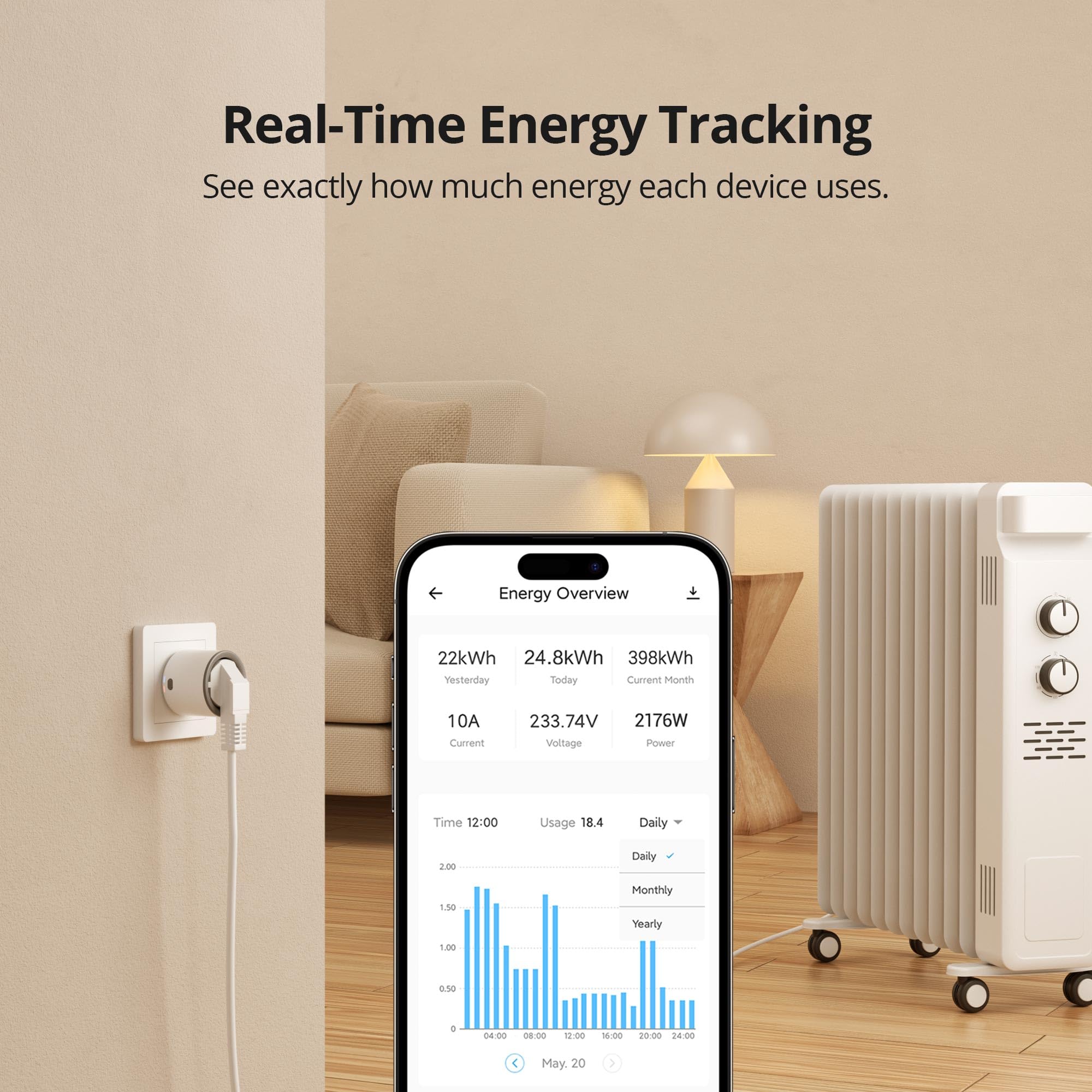 SONOFF S60ZBTPF Presa Intelligente Zigbee - Controllo Remoto, Monitoraggio Energetico, Timer, Protezione Sovraccarico, Ripetitore, eWeLink Compatibile-4 Pack