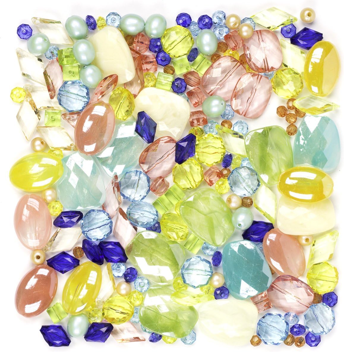 190+pc Acrylic Bead Mix- Tropical