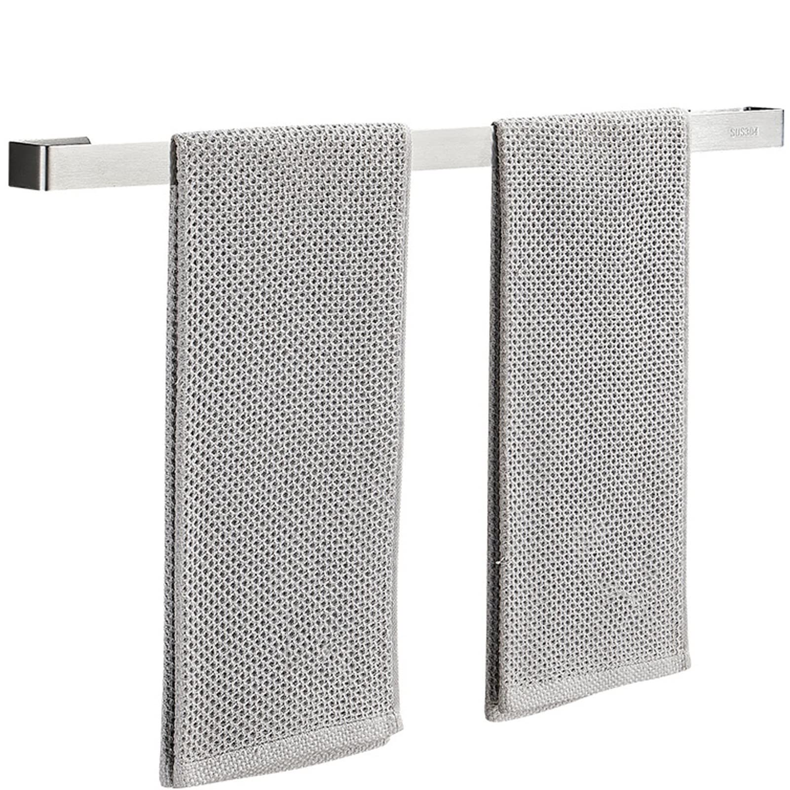 LMYSXAOZ Wall Mounted Towel Bar Rail 30cm-60cm, SUS 304 Stainless Steel Bar, Rack Holder, Single Rod for Bathroom or Kitchen (Size : 30cm)
