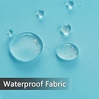 Vista 6 de SpaceDresser - Cortinas transparentes impermeables para exterior para patio - 2 paneles con bolsillo para barra, cortinas de gasa transparentes