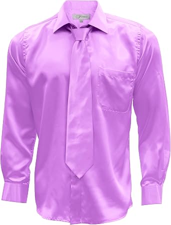 Ferrecci Satin Dress Shirt Necktie 