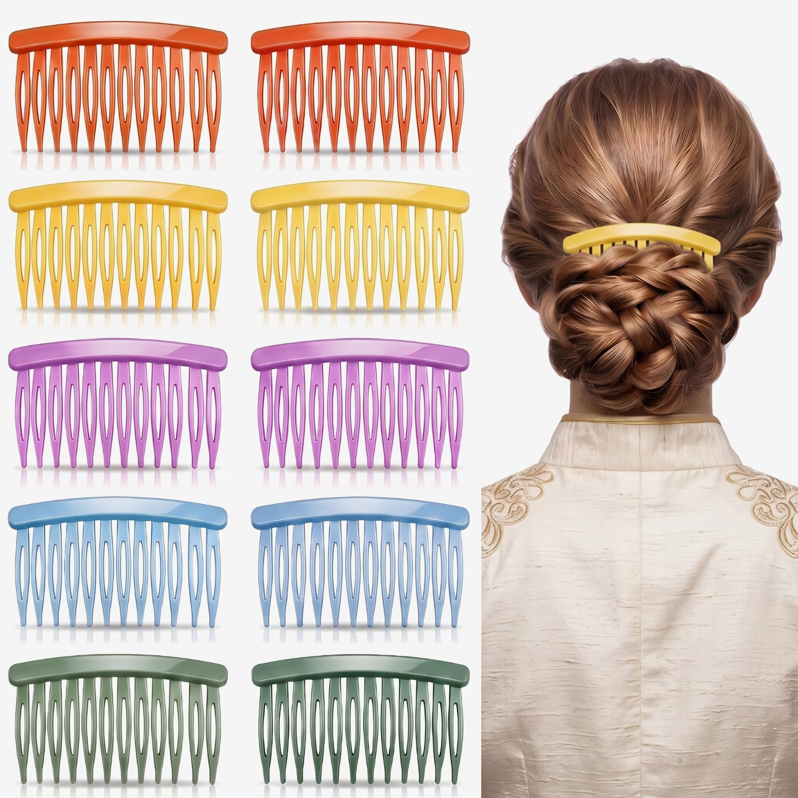 Chuangdi 10 Pcs Hair Combs for Women Accessories Decorative Hair Combs Clip