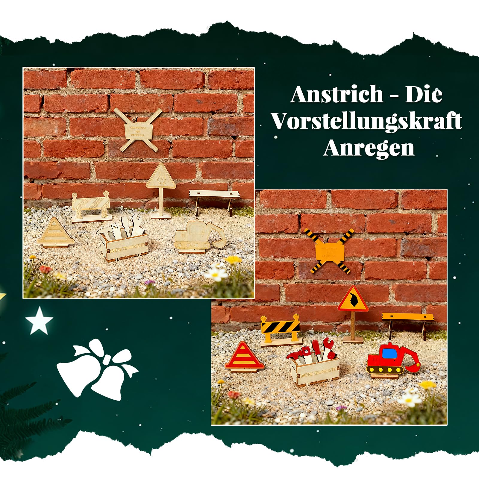 Wichtel accessoires voor Kerstmis, winterkabouter, skiset, met kabouter, slee, kabouter, sjabloon, voetafdruk, schaatsen, sjaal, muts, kleine lantaarn, kabouterdeur, kabouteraccessoires, poppenhuis