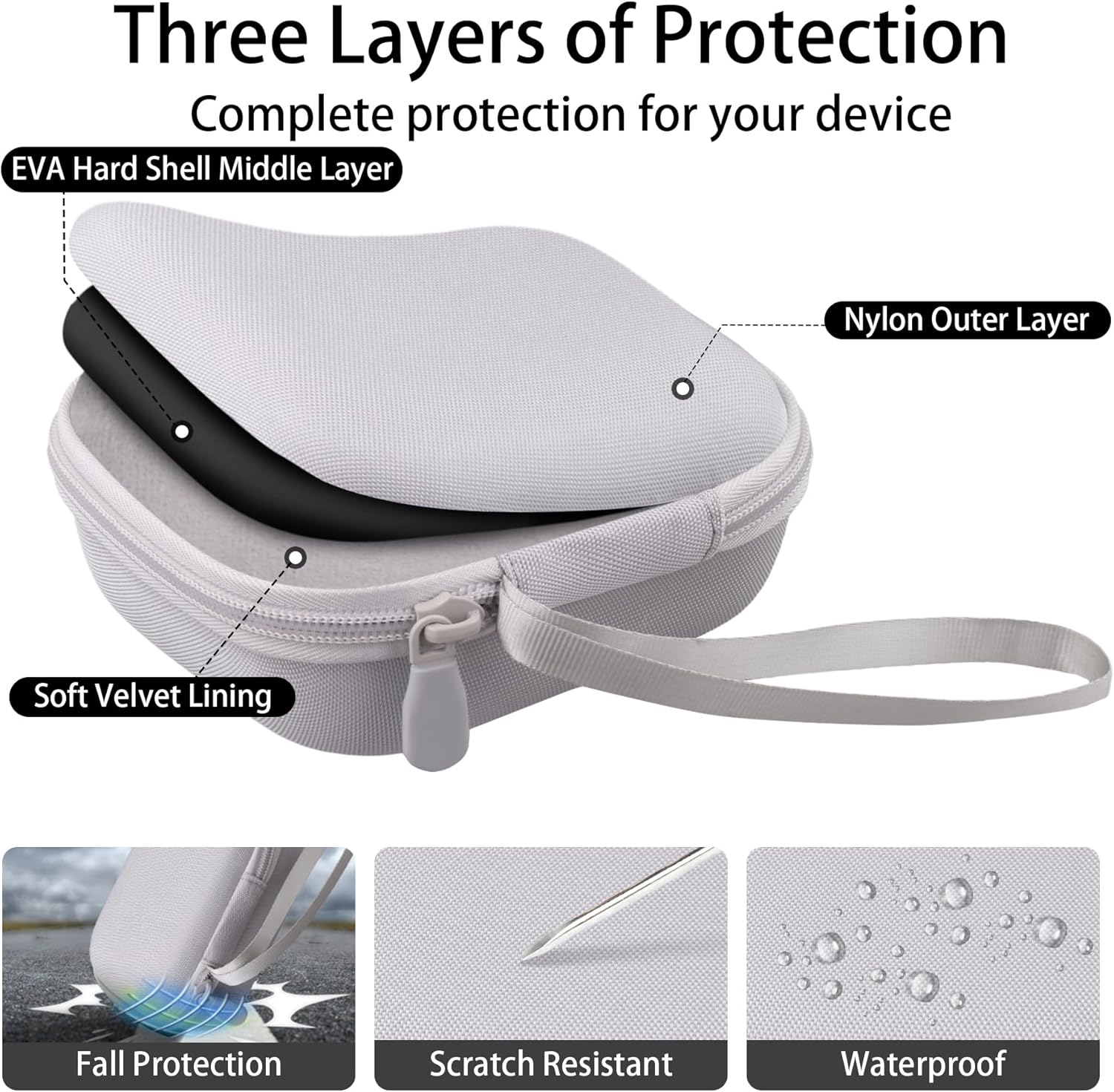 co2CREA Hard Case Bundle for Anker Soundcore Boom Go 3i & Boom 2 Speakers, Portable Travel Protective Case