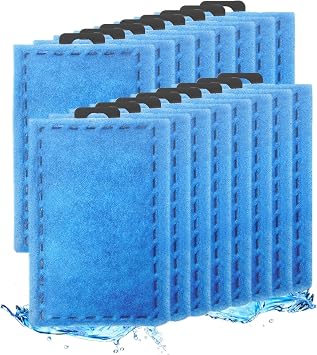 driamor 16 Pack Rite-Size E Filter Cartridges Compatible with Marineland Emperor PRO Power Filter 450 & Original Emperor Power Filters 280/400, Filter Cartridge Replacement for Aquarium