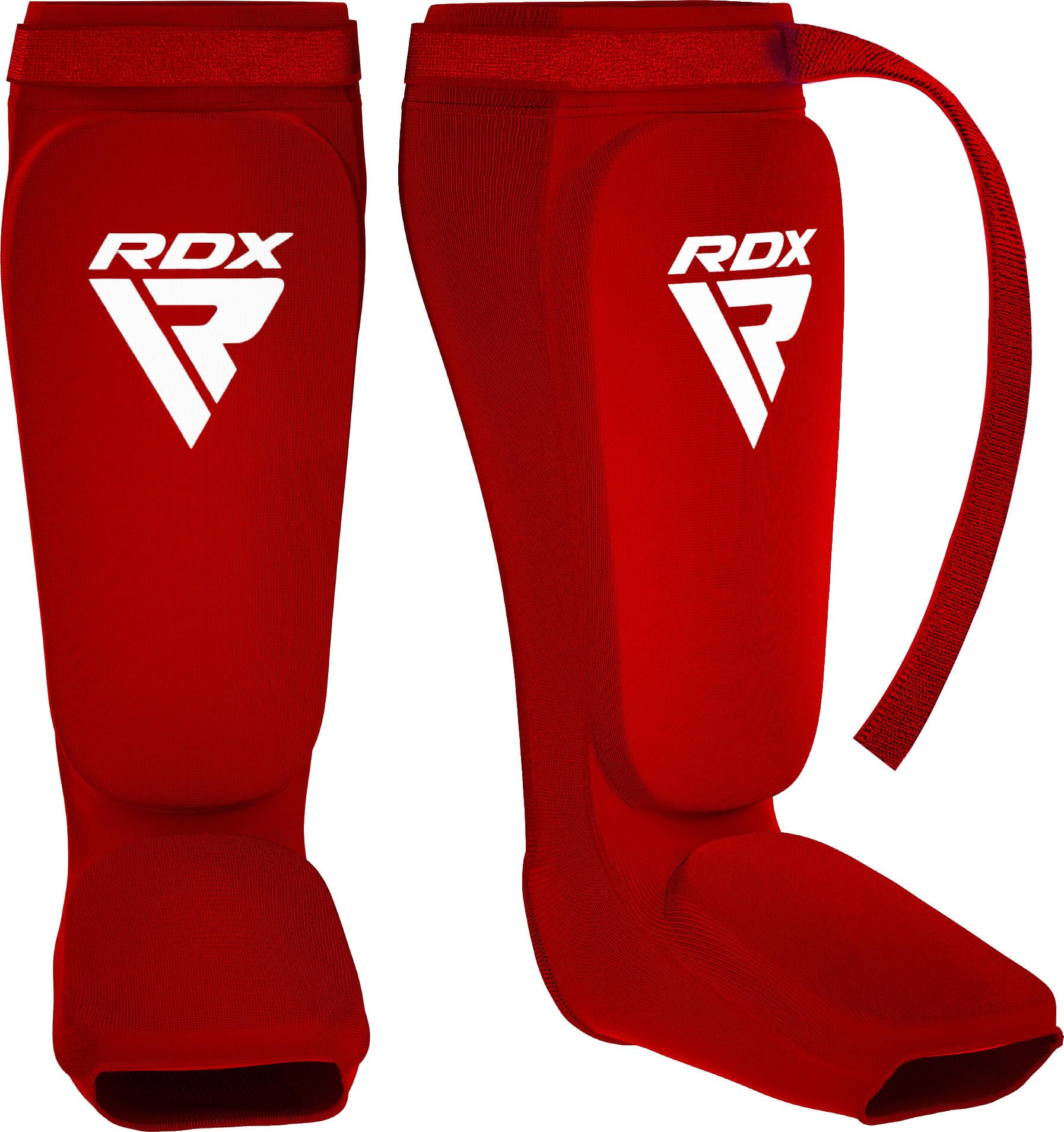 RDX Paratibia MMA Kick Boxing Muay Thai, Approvato da SATRA, Protettivo Imbottita Paratibie, Parastinchi Piedi Protezione Shin Guard per Allenamento Sparring Arti Marziali Boxe Karatè, Uomo Donna