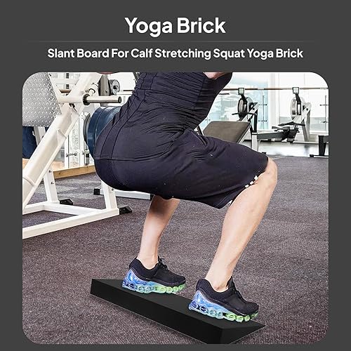 Miniatura 5 de Yiju Bloque de cuña para sentadillas, reposapiés elevado, tabla inclinada, ensanchador de pantorrillas para fitness, estiramiento, equilibrio,