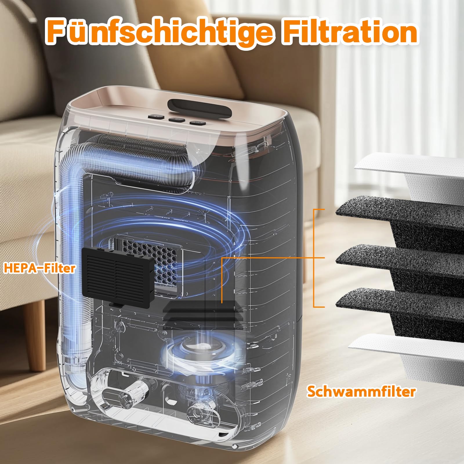 Elektrische Kehrschaufel mit Sensor 7L Staubbehälter berührungsloser Staubsauger Stabstaubsauger für Küche Tierhaare