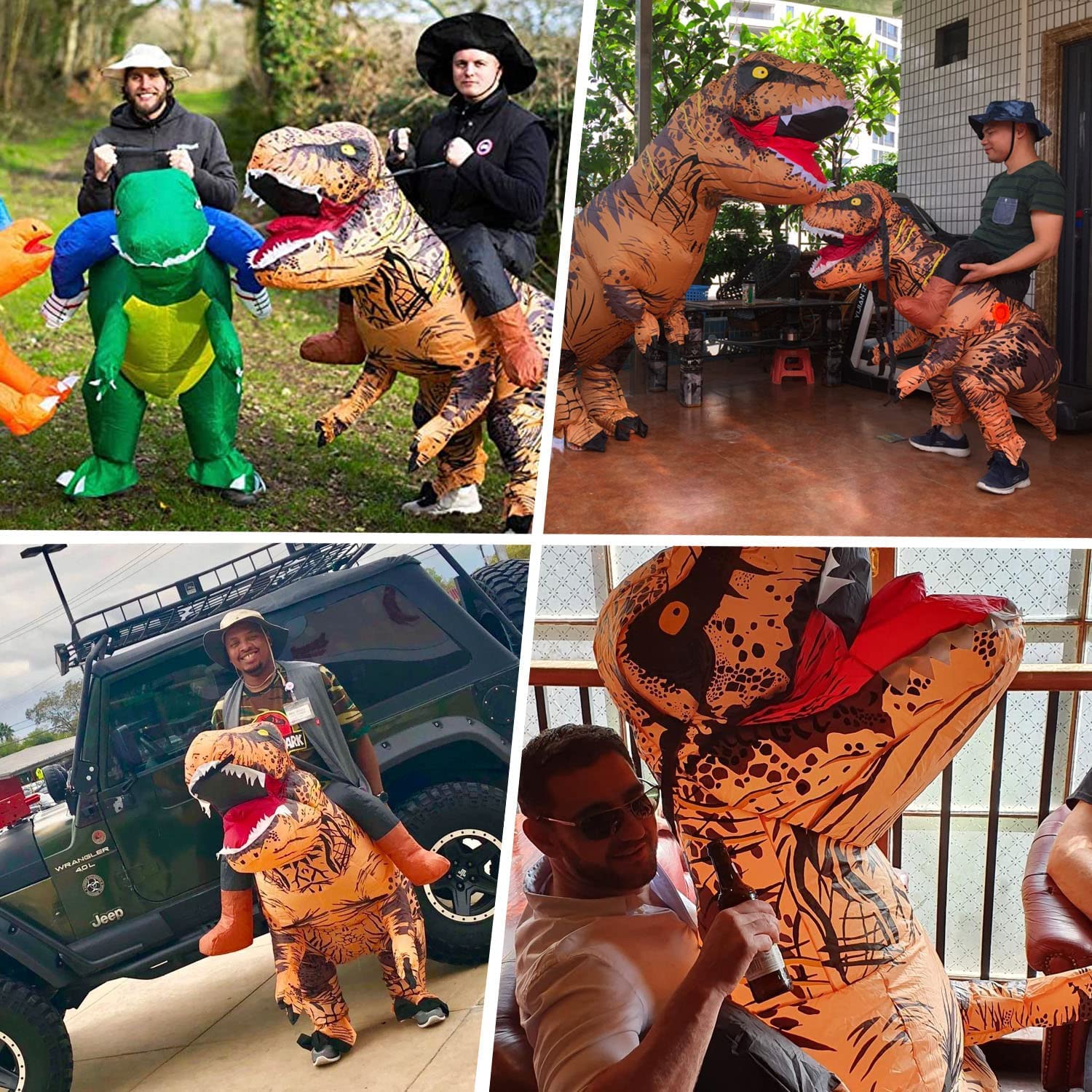 Amazon | RHESHINEインフレータブル 恐竜 きぐるみ 怪獣 コスプレ