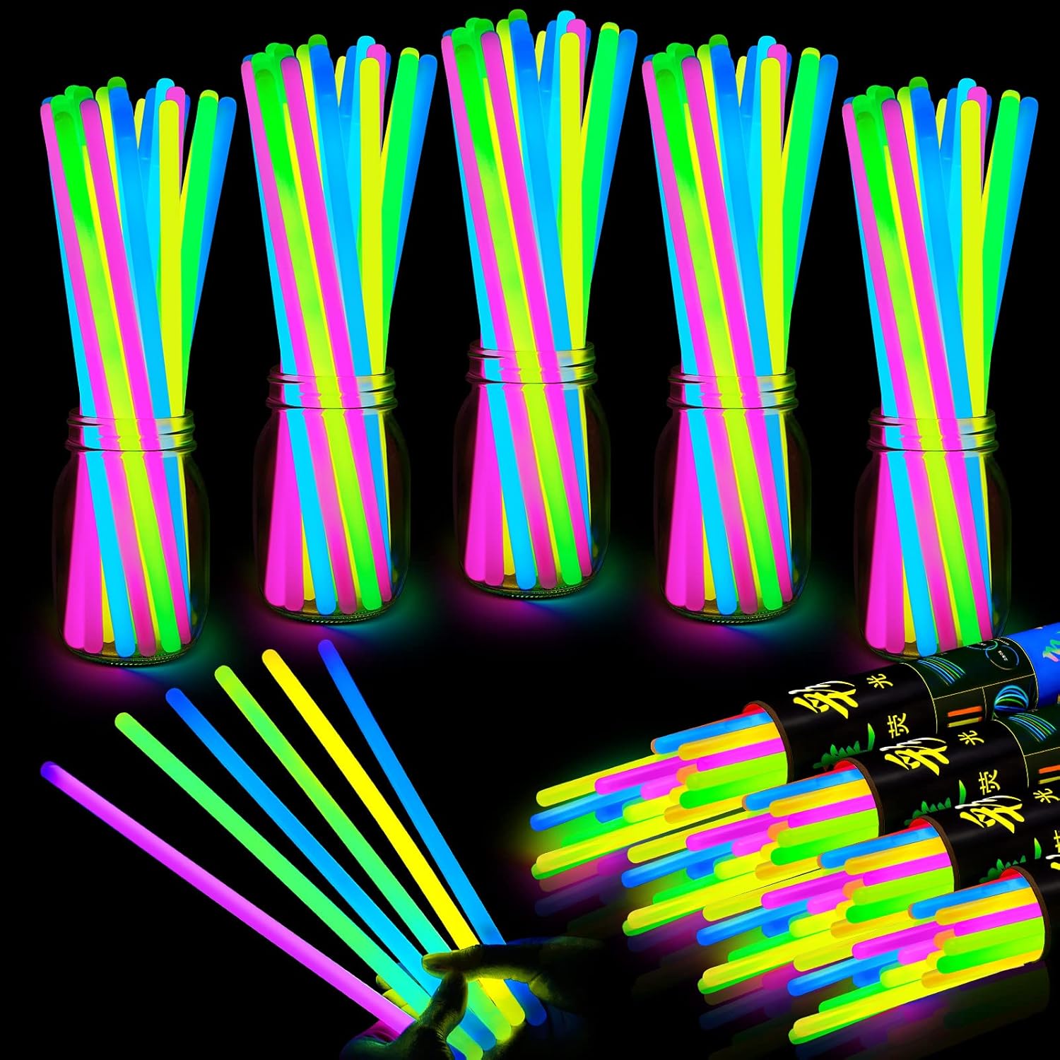 48 Pcs Glow Sticks Bulk 12" Large Glowsticks Glow in the